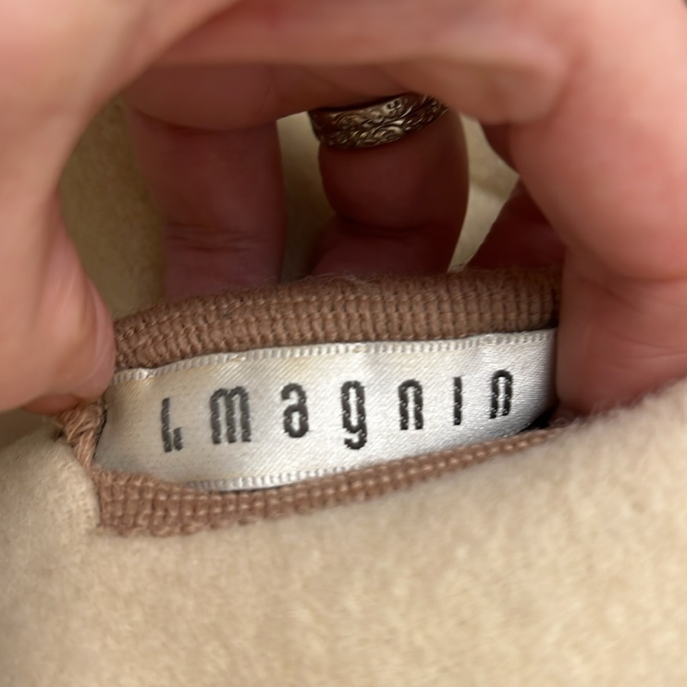Turnaround by Cuddlecoat wool jacket reversible brown and cream M - Picture 15 of 15